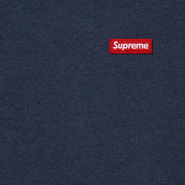 Supreme Small Box Hooded Sweatshirt - Navy (front)
