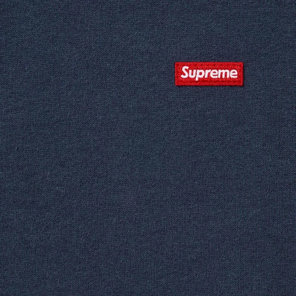 Supreme Small Box Hooded Sweatshirt - Navy (front)