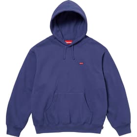 Supreme Small Box Hooded Sweatshirt Washed Navy