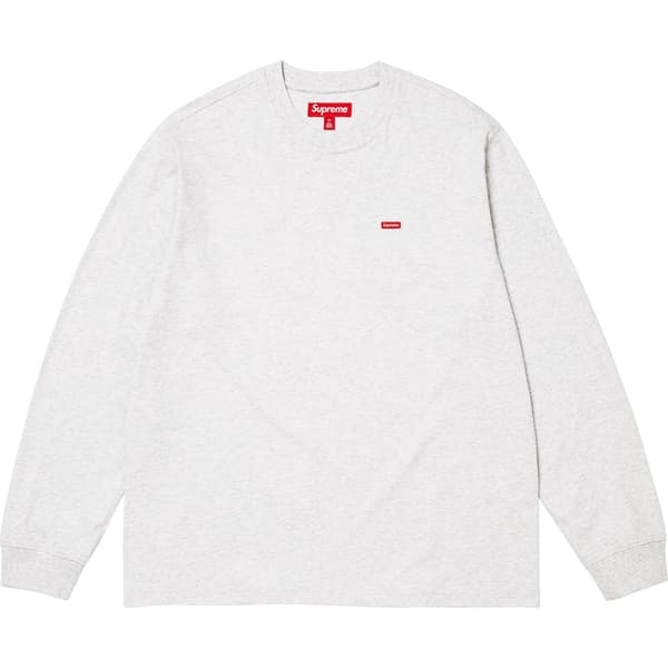 Supreme Small Box L/S Tee - Ash Grey (front)