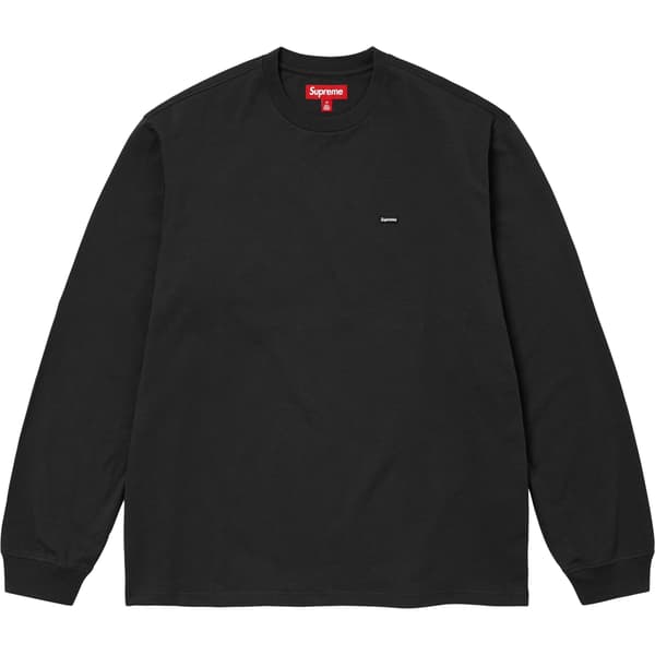 Supreme Small Box L/S Tee - Black (front)