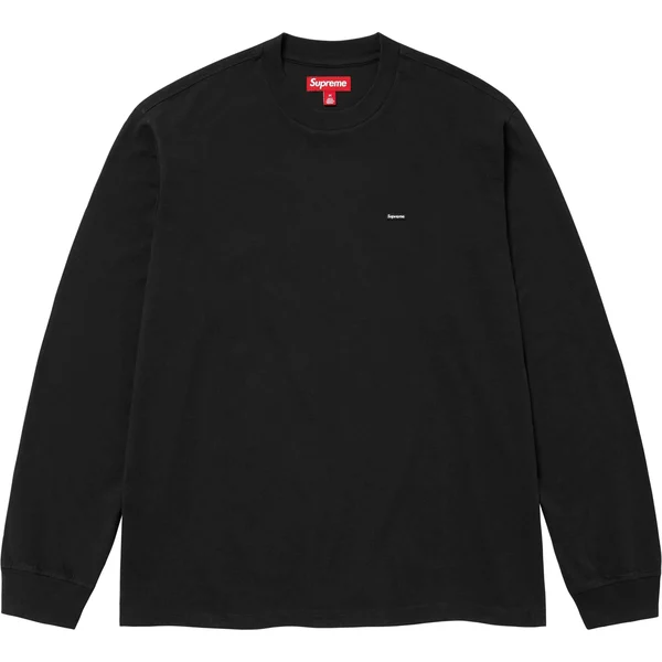 Supreme Small Box L/S Tee - Black (front)