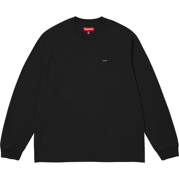 Supreme Small Box L/S Tee - Black (front)