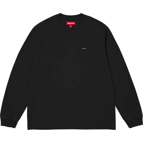 Supreme Small Box L/S Tee - Black (front)
