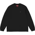 Supreme Small Box L/S Tee - Black (front)