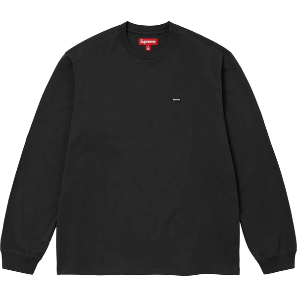 Supreme Small Box L/S Tee - Black (front)