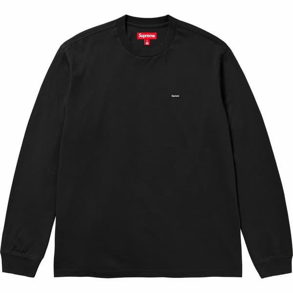Supreme Small Box L/S Tee - Black (front)