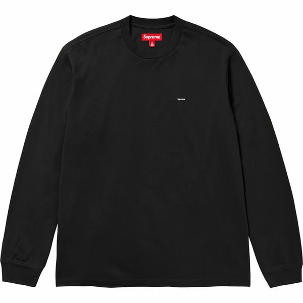 Supreme Small Box L/S Tee - Black (front)