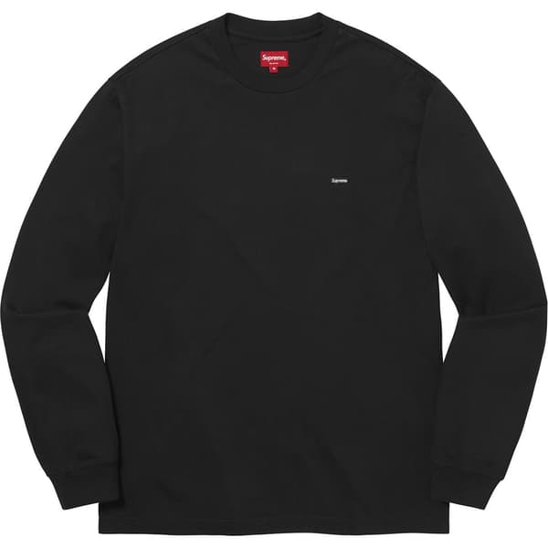 Supreme Small Box L/S Tee - Black (front)