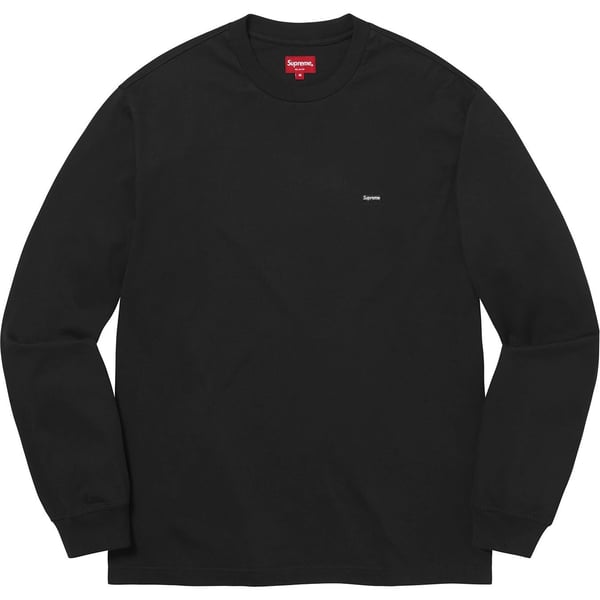 Supreme Small Box L/S Tee - Black (front)