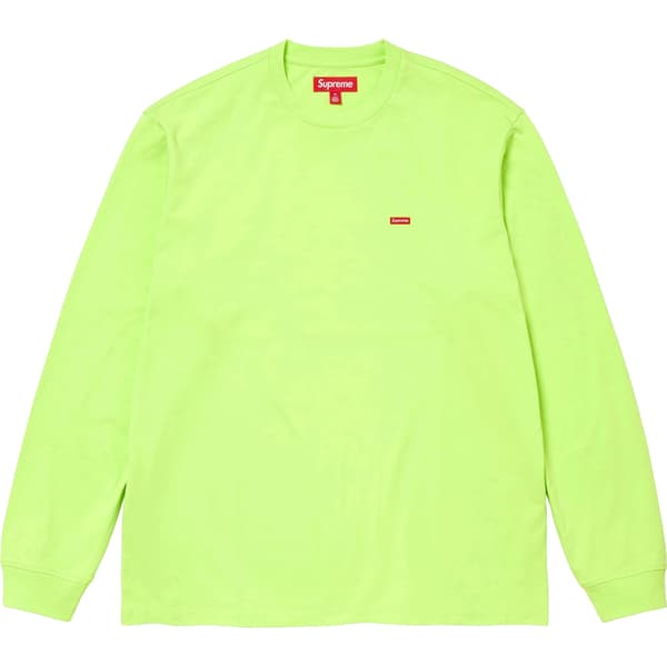 Supreme Small Box L/S Tee - Bright Green (front)