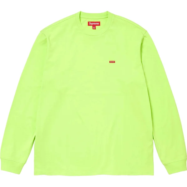 Supreme Small Box L/S Tee - Bright Green (front)