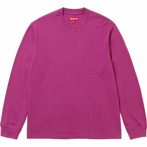 Supreme Small Box L/S Tee - Bright Purple (front)