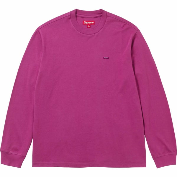 Supreme Small Box L/S Tee - Bright Purple (front)
