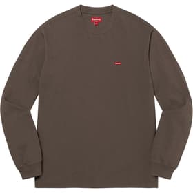 Supreme Small Box L/S Tee Brown