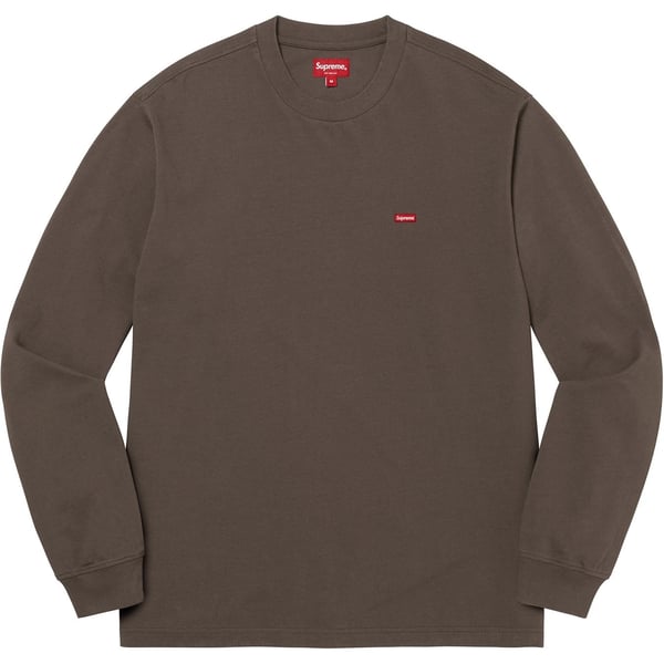 Supreme Small Box L/S Tee - Brown (front)