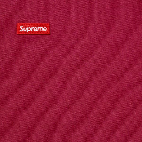 Supreme Small Box L/S Tee - Cardinal (front)