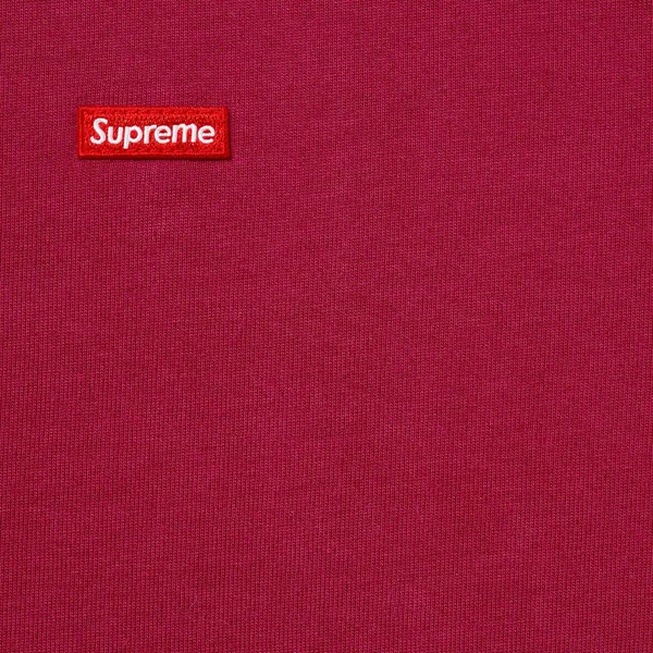 Supreme Small Box L/S Tee - Cardinal (front)
