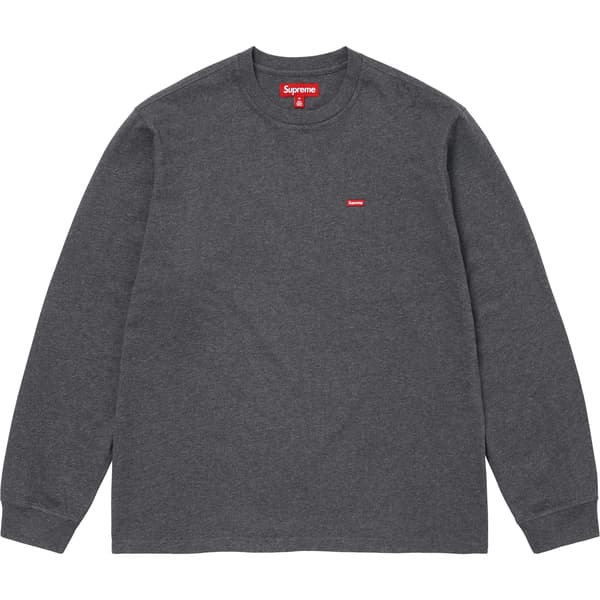 Supreme Small Box L/S Tee - Charcoal (front)