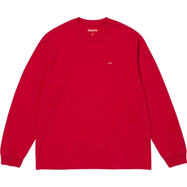 Supreme Small Box L/S Tee - Dark Red (front)