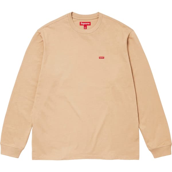 Supreme Small Box L/S Tee - Dark Tan (front)