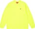 Supreme Small Box L/S Tee - Fluorescent Yellow (front)