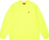 Supreme Small Box L/S Tee - Fluorescent Yellow (front)