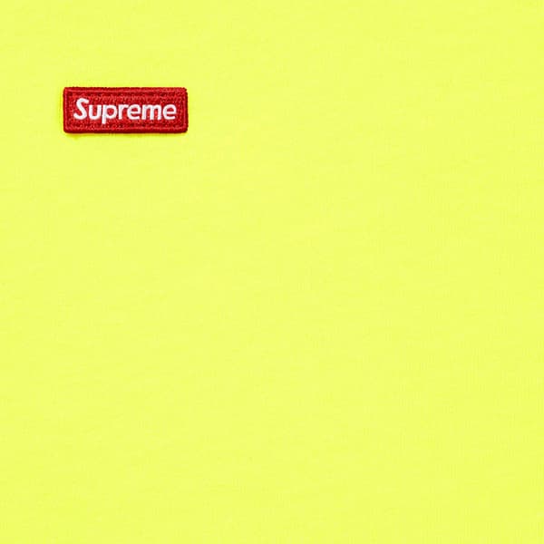 Supreme Small Box L/S Tee - Fluorescent Yellow (front)