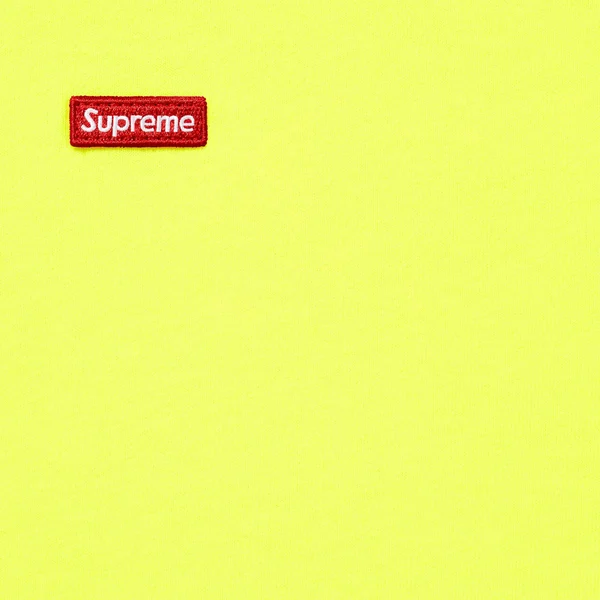 Supreme Small Box L/S Tee - Fluorescent Yellow (front)
