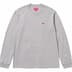 Supreme Small Box L/S Tee - Heather Grey (front)