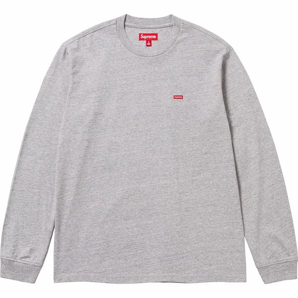Supreme Small Box L/S Tee - Heather Grey (front)