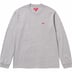 Supreme Small Box L/S Tee - Heather Grey (front)