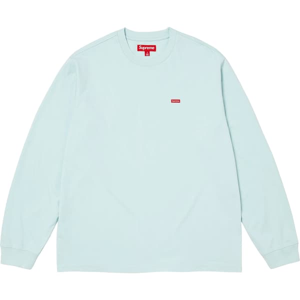 Supreme Small Box L/S Tee - Light Blue (front)