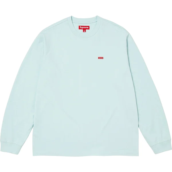 Supreme Small Box L/S Tee - Light Blue (front)