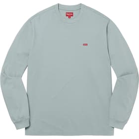 Supreme Small Box L/S Tee Light Slate