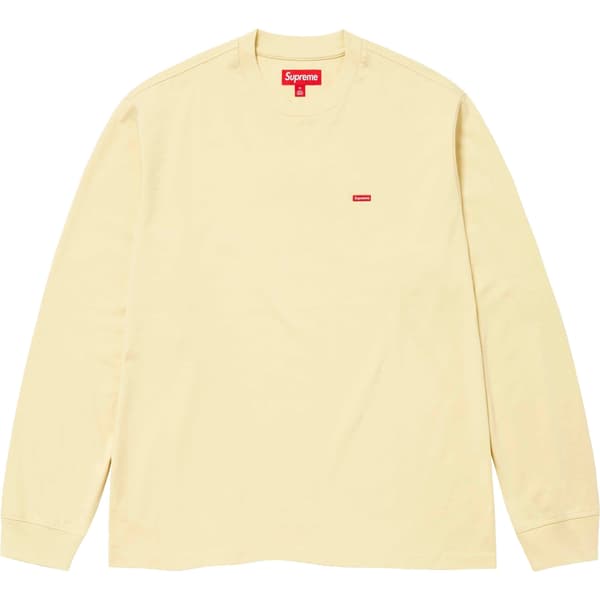 Supreme Small Box L/S Tee - Light Tan (front)