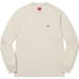 Supreme Small Box L/S Tee - Oatmeal (front)