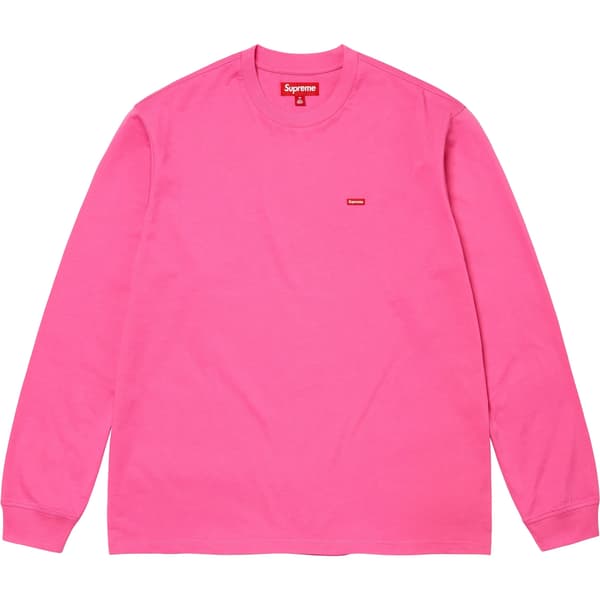 Supreme Small Box L/S Tee - Pink (front)