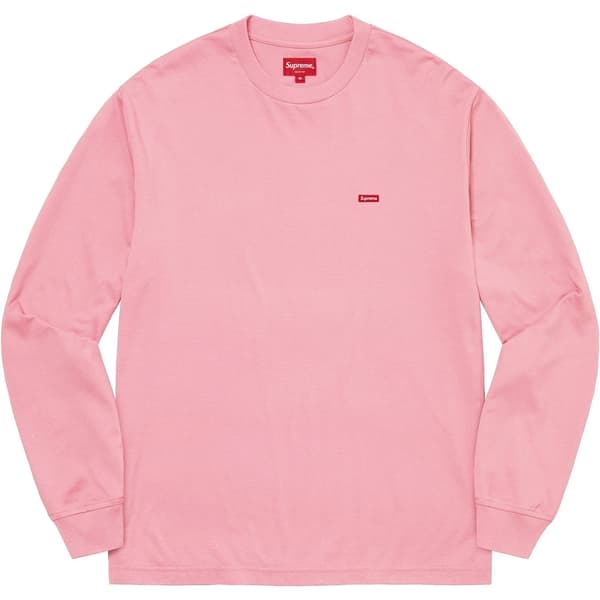 Supreme Small Box L/S Tee - Pink (front)