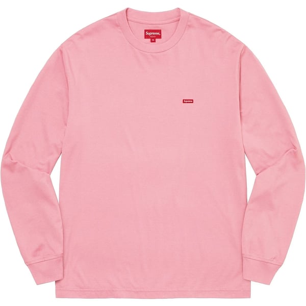 Supreme Small Box L/S Tee - Pink (front)