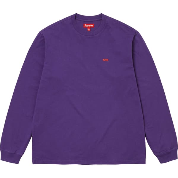 Supreme Small Box L/S Tee - Purple (front)