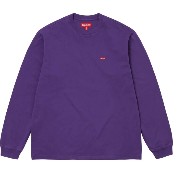 Supreme Small Box L/S Tee - Purple (front)