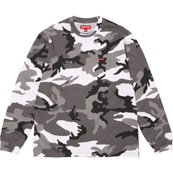 Supreme Small Box L/S Tee - Snow Camo (front)