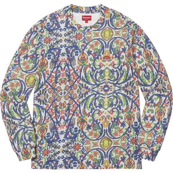 Supreme Small Box L/S Tee - Tapestry (front)