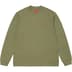 Supreme Small Box L/S Tee - Washed Olive (front)