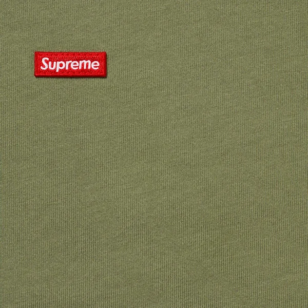 Supreme Small Box L/S Tee - Washed Olive (front)