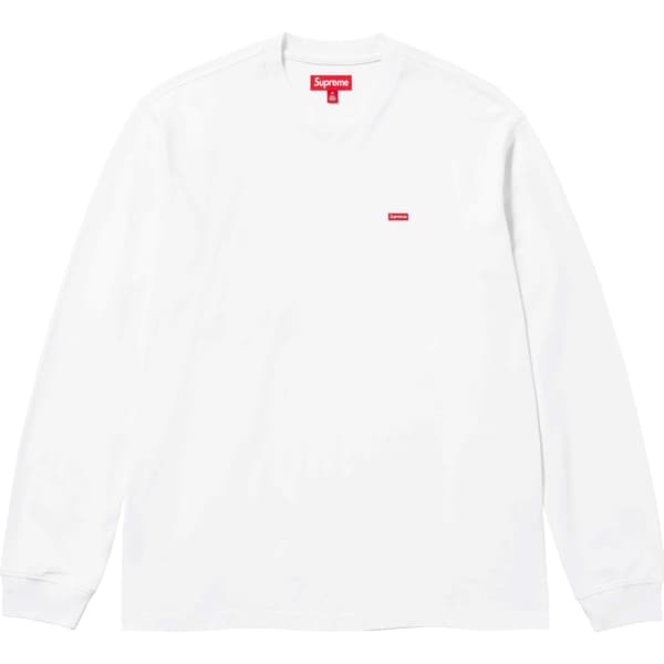 Supreme Small Box L/S Tee - White (front)