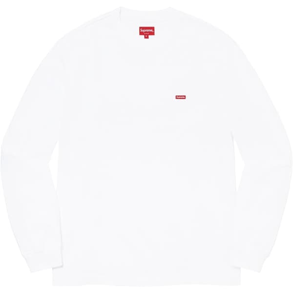 Supreme Small Box L/S Tee - White (front)