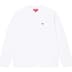 Supreme Small Box L/S Tee - White (front)