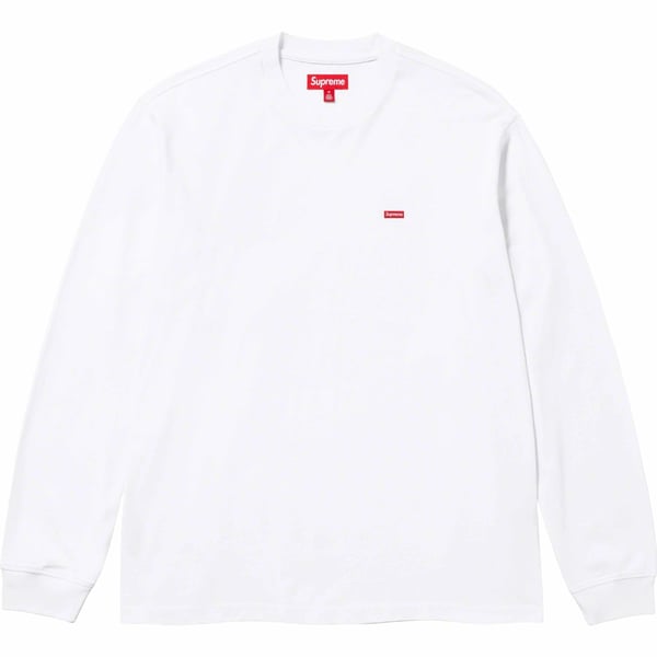 Supreme Small Box L/S Tee - White (front)